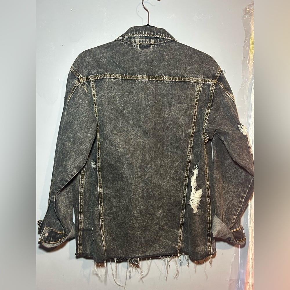 Umgee destructed Jean jacket, small, new! - Picture 7 of 8